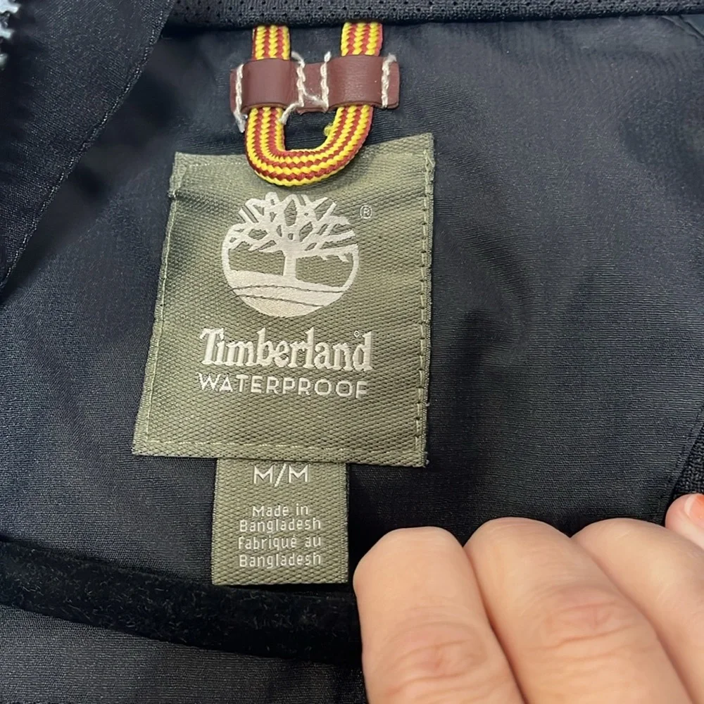 Timberland Waterproof Hooded Jacket Black Medium EUC